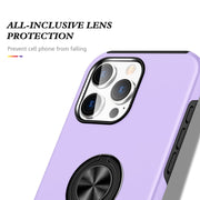For iPhone 16 Pro Magnetic Ring Holder Phone Case(Purple)