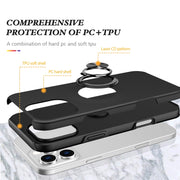 For iPhone 16 Pro Max Magnetic Ring Holder Phone Case(Black)