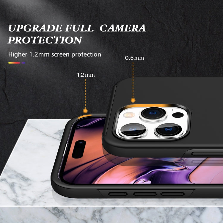 For iPhone 16 Pro Max Magnetic Ring Holder Phone Case(Black)