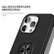 For iPhone 16 Pro Max Magnetic Ring Holder Phone Case(Black)
