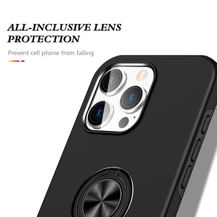 For iPhone 16 Pro Max Magnetic Ring Holder Phone Case(Black)