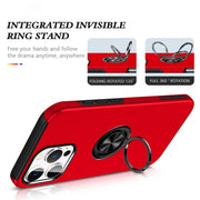 For iPhone 16 Pro Max Magnetic Ring Holder Phone Case(Red)