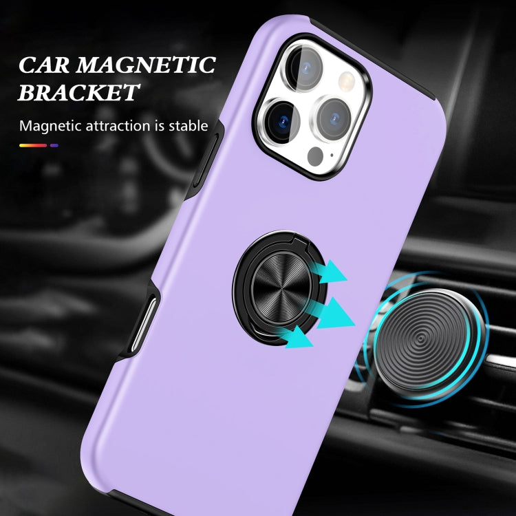 For iPhone 16 Pro Max Magnetic Ring Holder Phone Case(Purple)