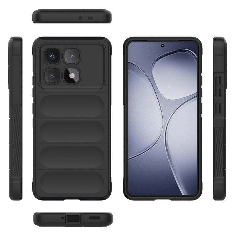 For Redmi K70 Ultra Global Magic Shield TPU + Flannel Phone Case(Black)
