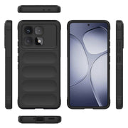 For Redmi K70 Ultra Global Magic Shield TPU + Flannel Phone Case(Black)