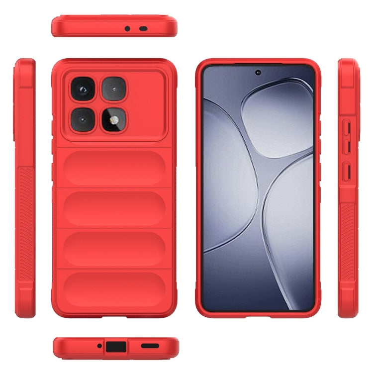 For Redmi K70 Ultra Global Magic Shield TPU + Flannel Phone Case(Red)