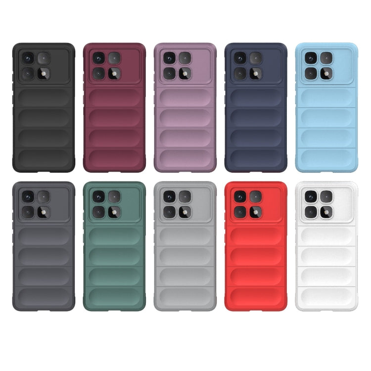 For Redmi K70 Ultra Global Magic Shield TPU + Flannel Phone Case(Red)