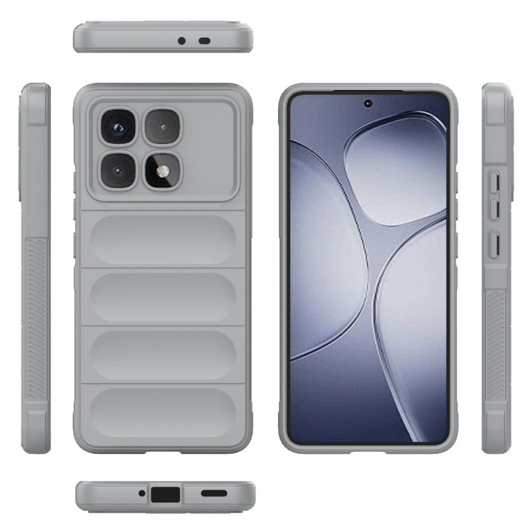 For Redmi K70 Ultra Global Magic Shield TPU + Flannel Phone Case(Grey)