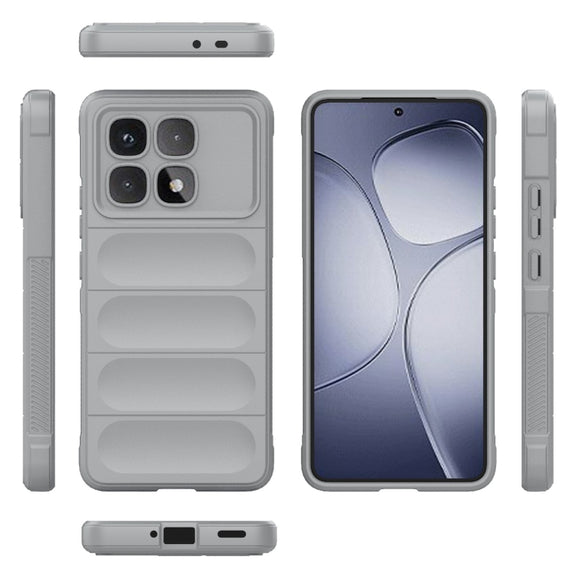 For Redmi K70 Ultra Global Magic Shield TPU + Flannel Phone Case(Grey)