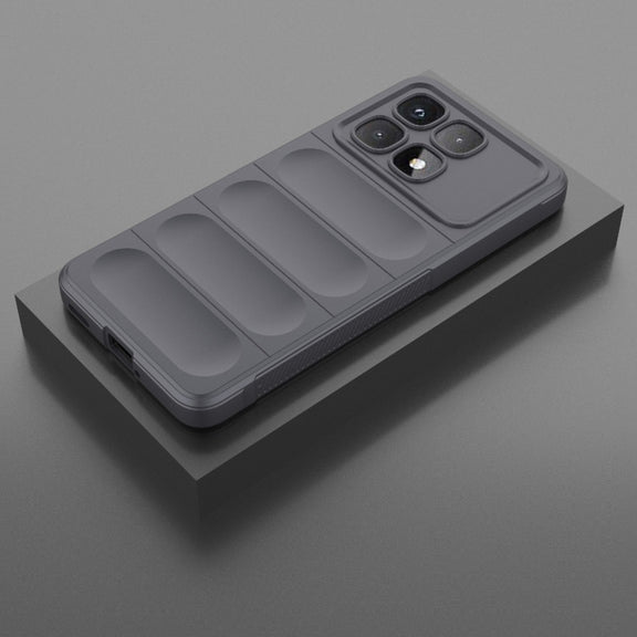 For Redmi K70 Ultra Global Magic Shield TPU + Flannel Phone Case(Dark Grey)