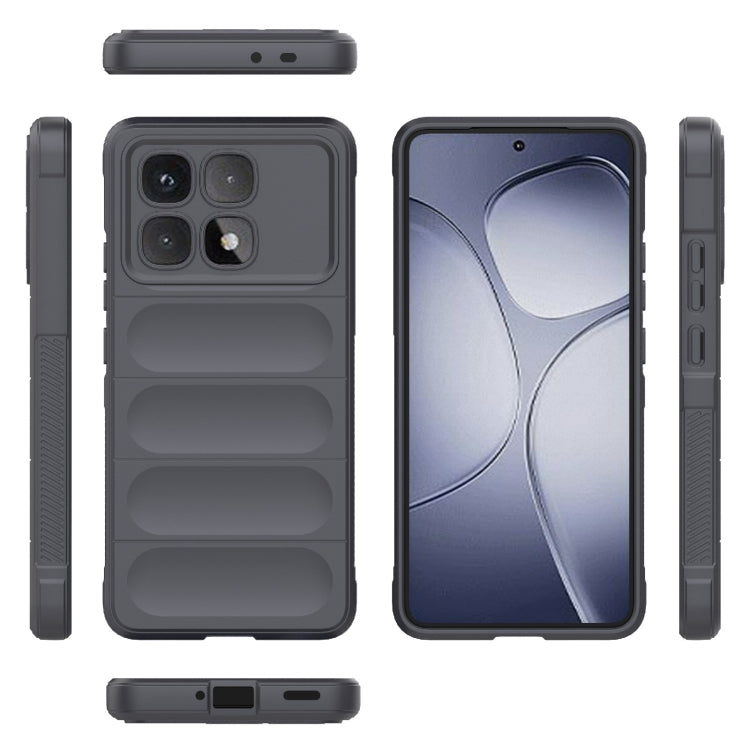 For Redmi K70 Ultra Global Magic Shield TPU + Flannel Phone Case(Dark Grey)