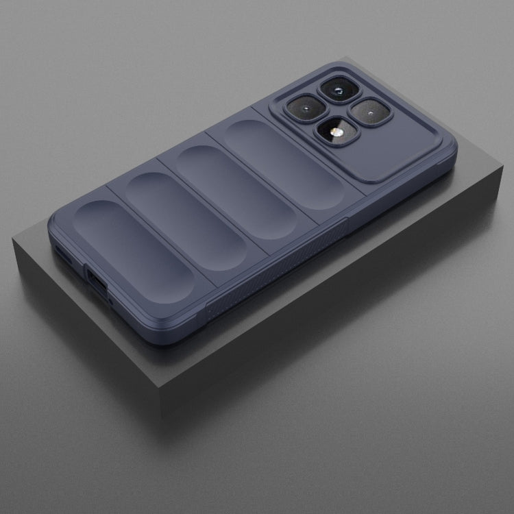 For Redmi K70 Ultra Global Magic Shield TPU + Flannel Phone Case(Dark Blue)