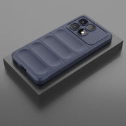 For Redmi K70 Ultra Global Magic Shield TPU + Flannel Phone Case(Dark Blue)