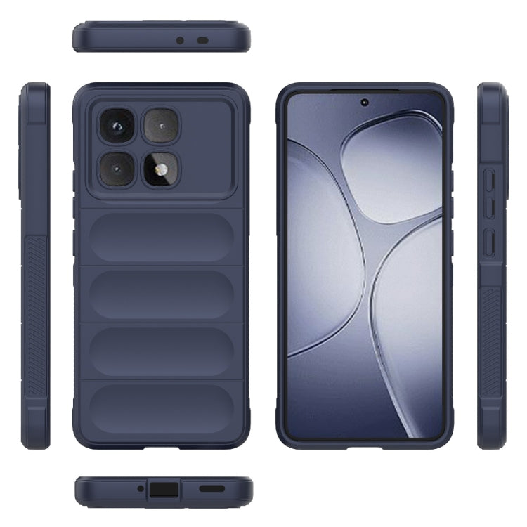 For Redmi K70 Ultra Global Magic Shield TPU + Flannel Phone Case(Dark Blue)