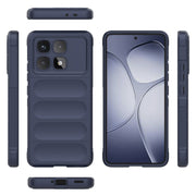 For Redmi K70 Ultra Global Magic Shield TPU + Flannel Phone Case(Dark Blue)