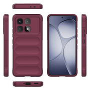 For Redmi K70 Ultra Global Magic Shield TPU + Flannel Phone Case(Wine Red)