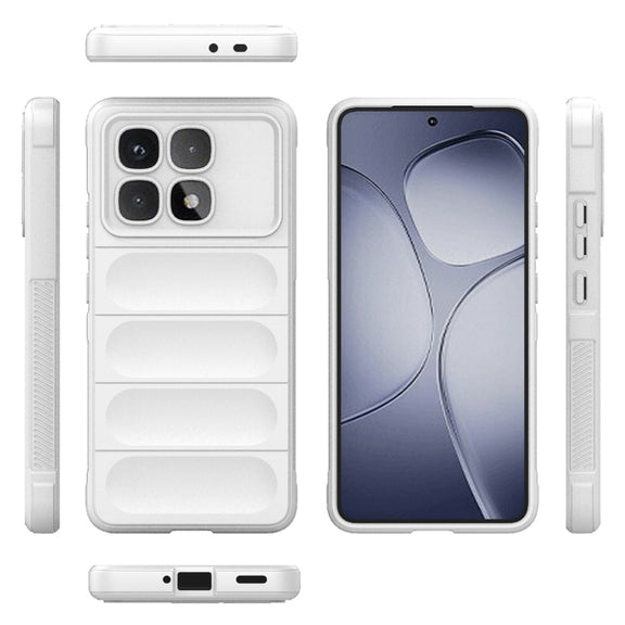 For Redmi K70 Ultra Global Magic Shield TPU + Flannel Phone Case(White)