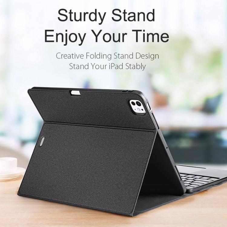 For iPad Pro 13 2024 DUX DUCIS TK Series Wireless Bluetooth Keyboard Tablet Protective Case(Black)