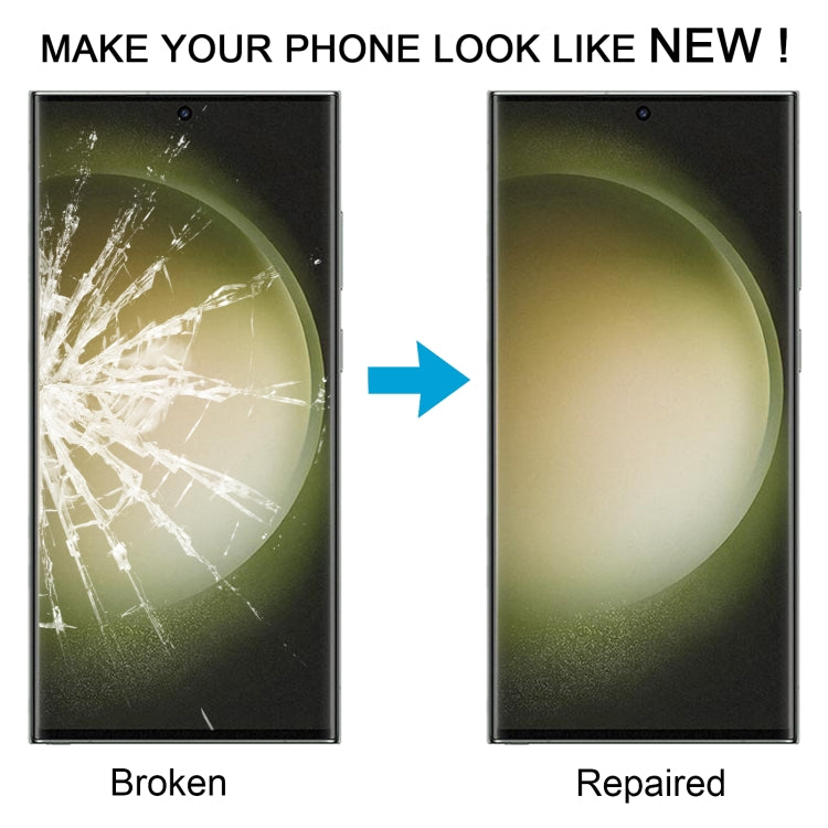 For Samsung Galaxy S23 Ultra SM-S918B Front Screen Outer Glass Lens with OCA Optically Clear Adhesive