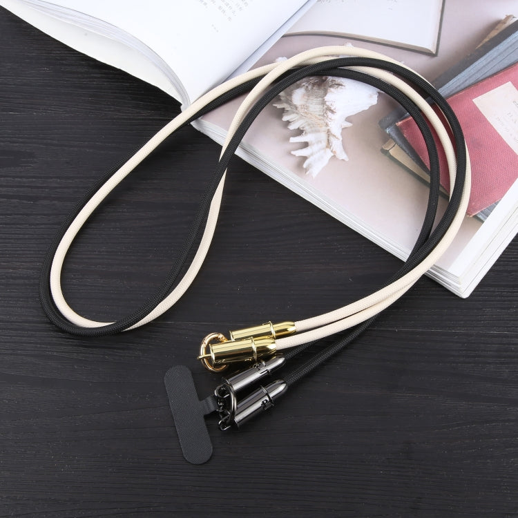 Type-C to 8 Pin Braid Data Cable Phone Anti-lost Crossbody Lanyard, Length: 1.2m(Black)