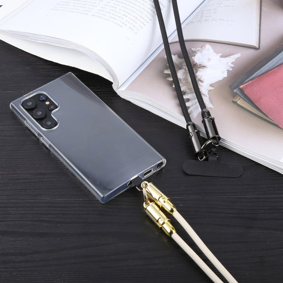 Type-C to 8 Pin Braid Data Cable Phone Anti-lost Crossbody Lanyard, Length: 1.2m(Black)