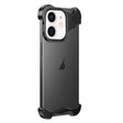 For iPhone 12 Aromatherapy Alloy Frameless Phone Case(Black) - iPhone 12 / 12 Pro Cases by PMC TechLife | Online Shopping South Africa | PMC TechLife | Buy Now Pay Later Mobicred
