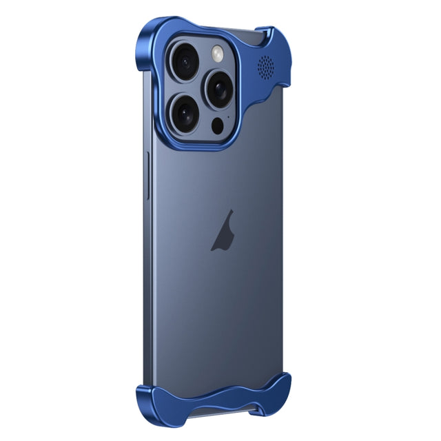 For iPhone 12 Pro Max Aromatherapy Alloy Frameless Phone Case(Blue)