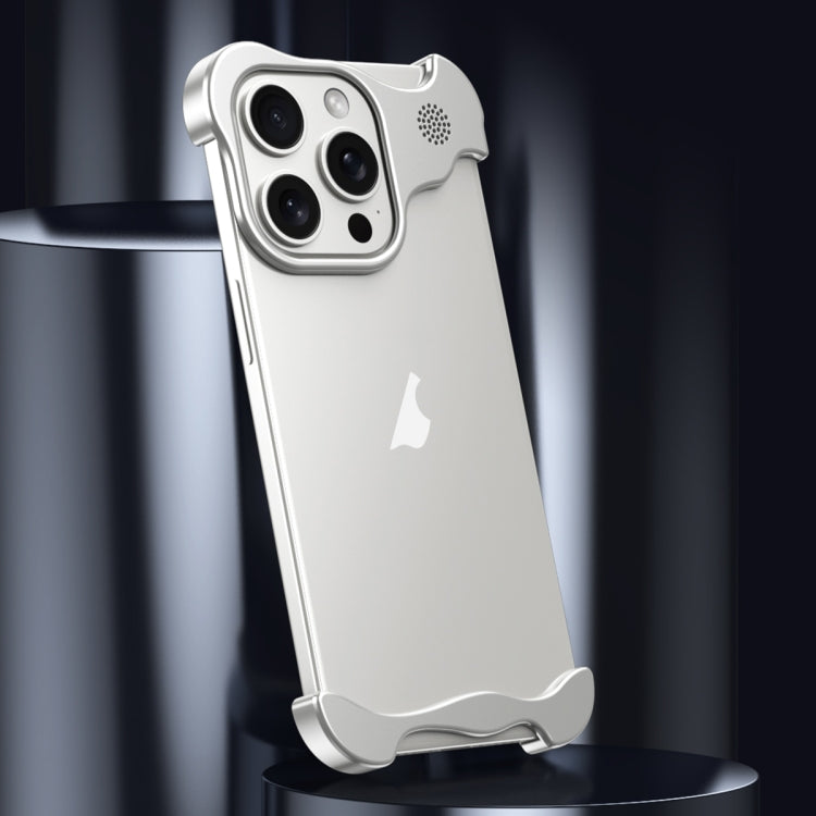 For iPhone 13 Pro Aromatherapy Alloy Frameless Phone Case(Silver)