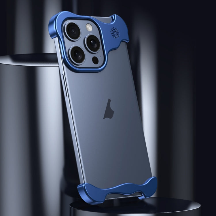 For iPhone 13 Pro Aromatherapy Alloy Frameless Phone Case(Blue)