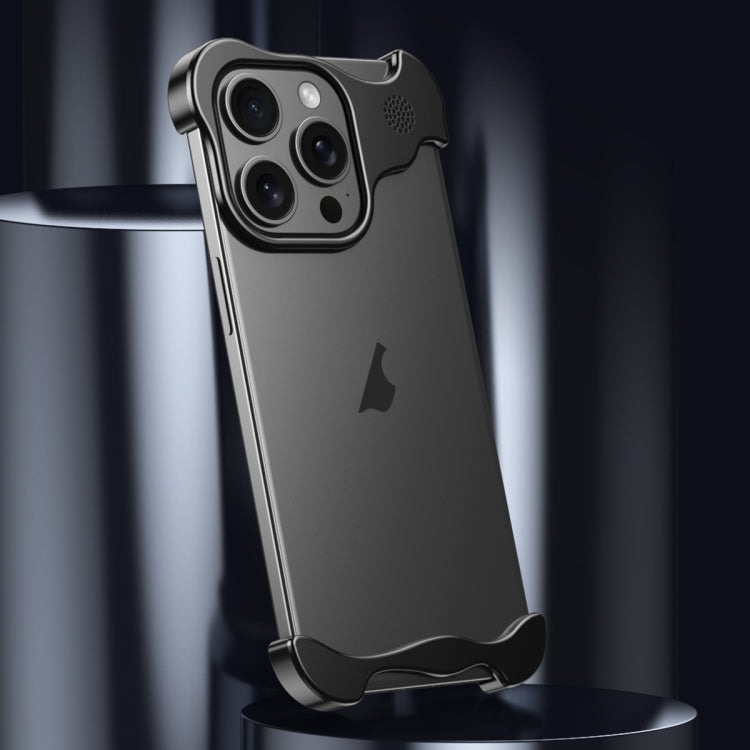 For iPhone 14 Pro Aromatherapy Alloy Frameless Phone Case(Black)
