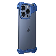 For iPhone 14 Pro Aromatherapy Alloy Frameless Phone Case(Blue)