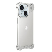 For iPhone 15 Plus Aromatherapy Alloy Frameless Phone Case(Silver)