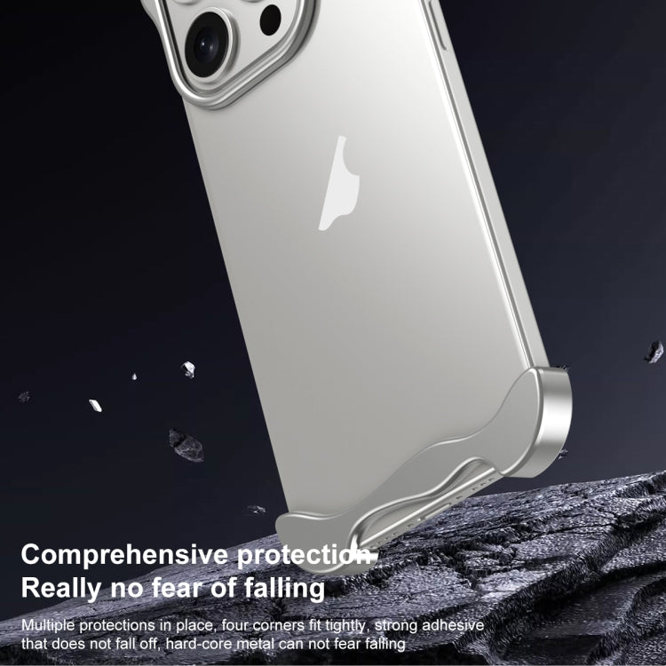 For iPhone 15 Pro Aromatherapy Alloy Frameless Phone Case(Purple)