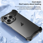 For iPhone 15 Pro Aromatherapy Alloy Frameless Phone Case(Purple)