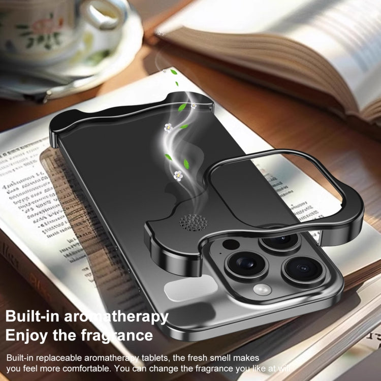 For iPhone 15 Pro Aromatherapy Alloy Frameless Phone Case(Purple)