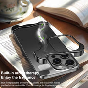 For iPhone 15 Pro Aromatherapy Alloy Frameless Phone Case(Purple)