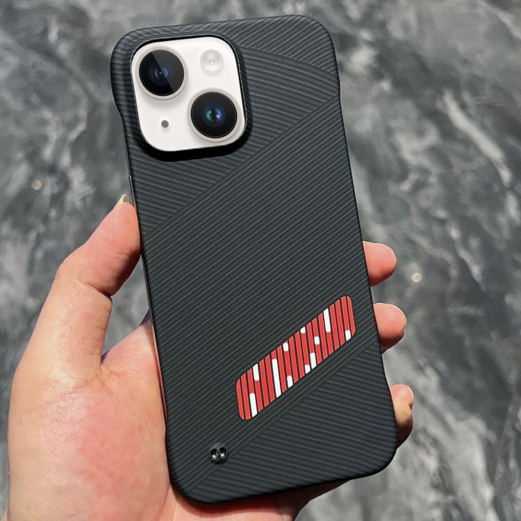 For iPhone 13 Carbon Fiber Frameless Cooling Phone Case(Red)