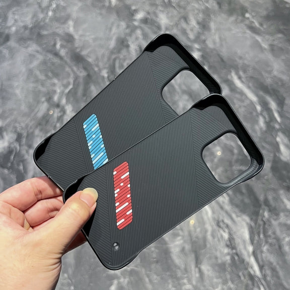 For iPhone 13 Pro Carbon Fiber Frameless Cooling Phone Case(Red)