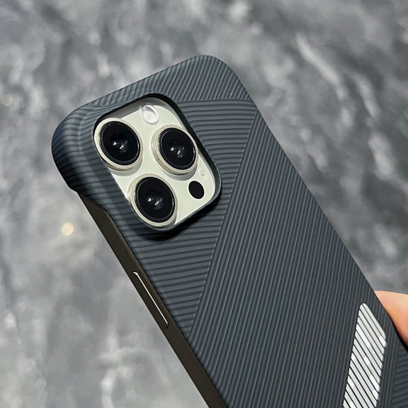 For iPhone 13 Pro Carbon Fiber Frameless Cooling Phone Case(Red)