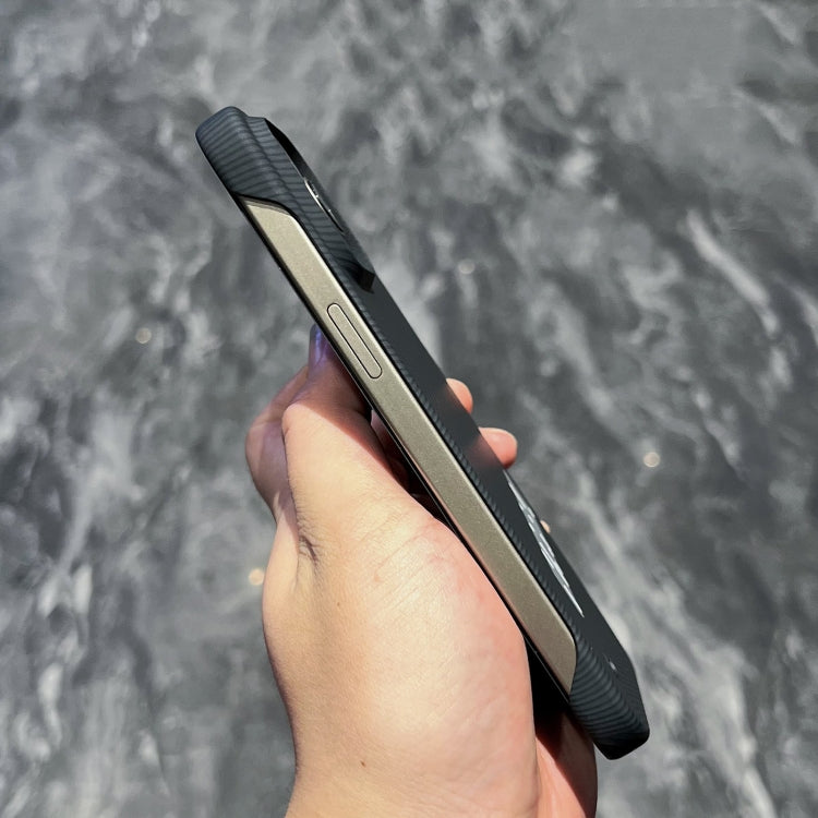 For iPhone 13 Pro Carbon Fiber Frameless Cooling Phone Case(Red)