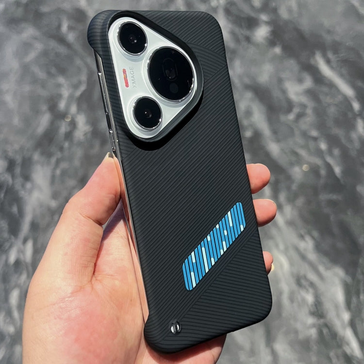 For Huawei Pura 70 Carbon Fiber Frameless Cooling Phone Case(Blue)