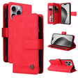 For iPhone 16 Pro Max Skin Feel Multi-Card Wallet Zipper Leather Phone Case(Red) - free shipping - PMC TechLife - Order now!