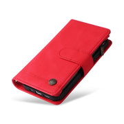 For iPhone 16 Pro Max Skin Feel Multi-Card Wallet Zipper Leather Phone Case(Red)