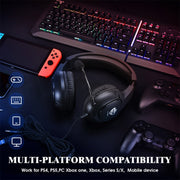 SoulBytes S20 RGB Light Gaming Headset with Mic(Black)