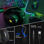 SoulBytes S20 RGB Light Gaming Headset with Mic(Black)