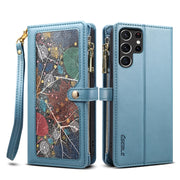 For Samsung Galaxy S25 Ultra 5G ESEBLE Star Series Lanyard Zipper Wallet RFID Leather Case(Blue)