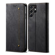 For Samsung Galaxy S25 Ultra 5G Denim Texture Casual Style Horizontal Flip Leather Case(Black) - Galaxy S25 Ultra 5G Cases by PMC Jewellery | Online Shopping South Africa | PMC Jewellery | Buy Now Pay Later Mobicred