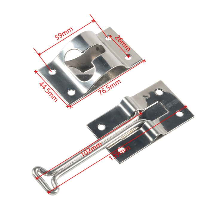 Vans / RVs / Trucks 4 inch Stainless Steel Door Hook with screws(Silver)