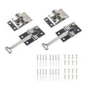 2pcs / Set Vans / RVs / Trucks 4 inch Stainless Steel Door Hook with Screws(Silver)