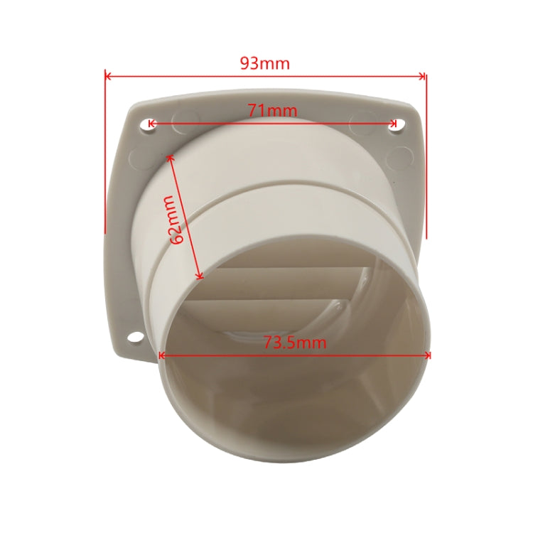 Yacht / RV 93.5mm Louvered Vents with Screws(White)